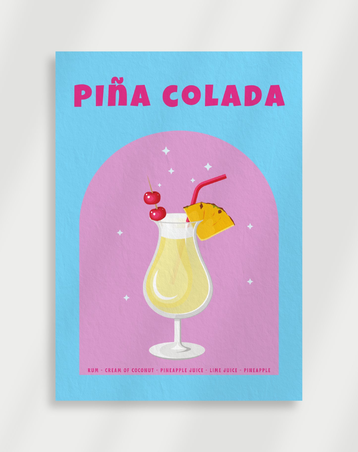 Pina Colado Cocktail Poster