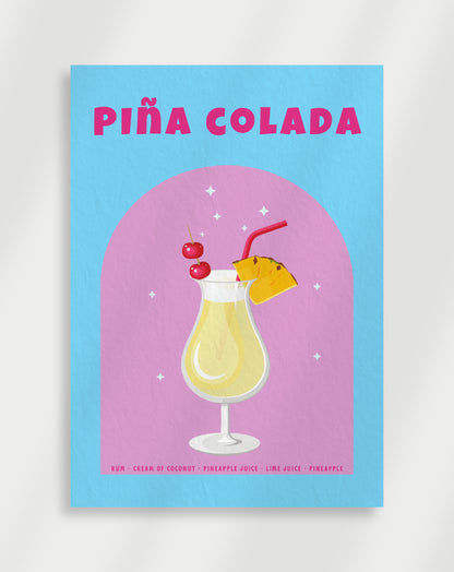 Pina Colado Cocktail Poster