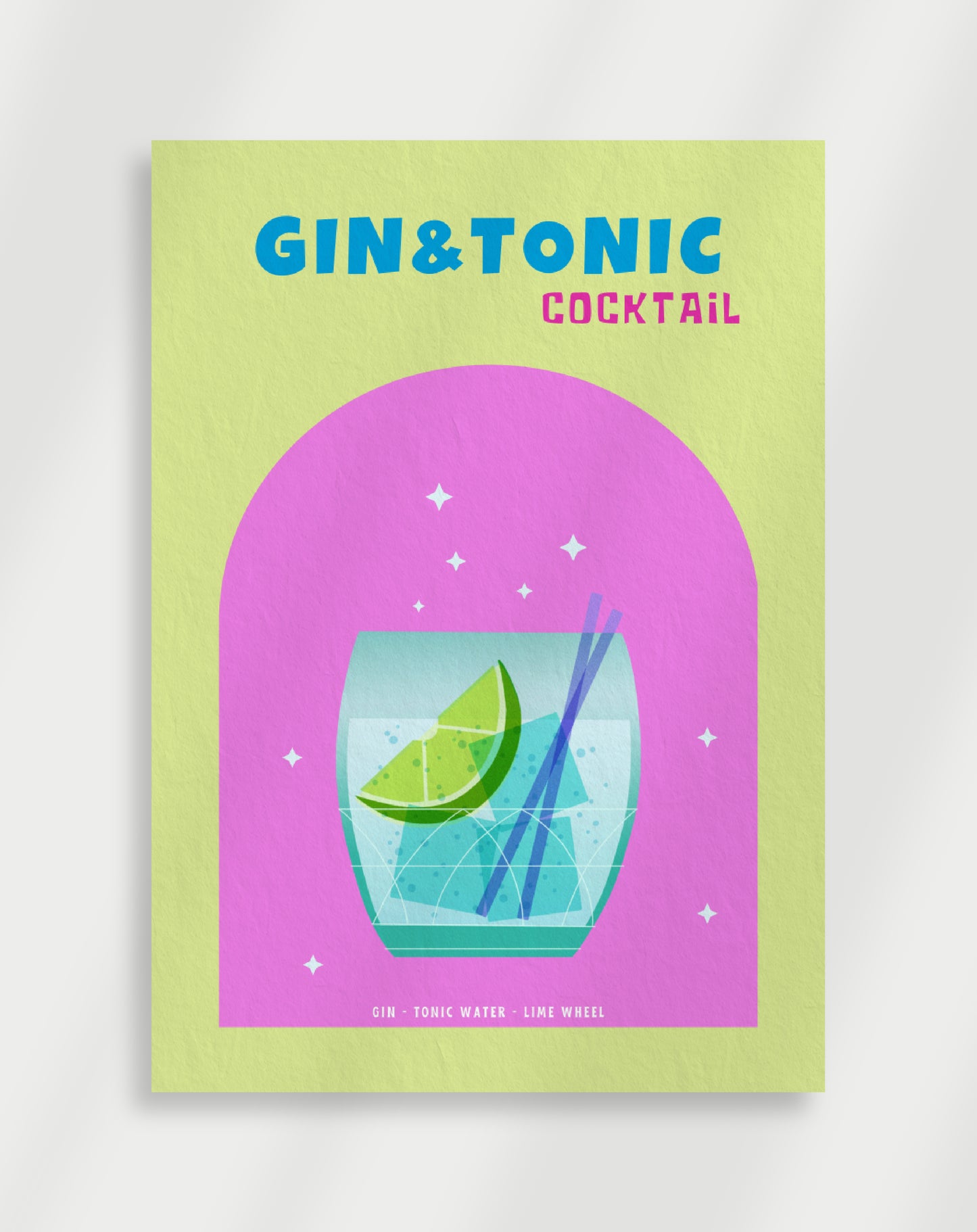 Gin & Tonic Cocktail Poster