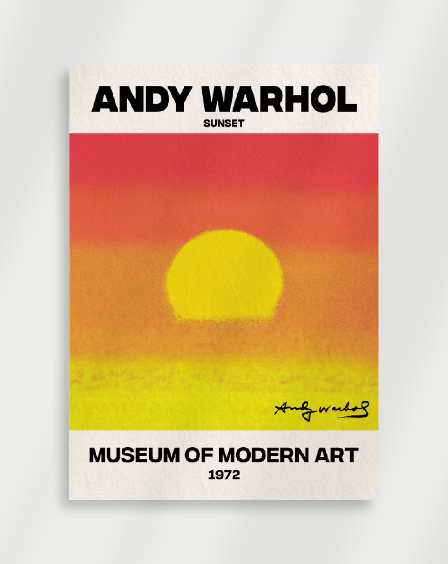 Andy Warhol orange solnedgång Poster