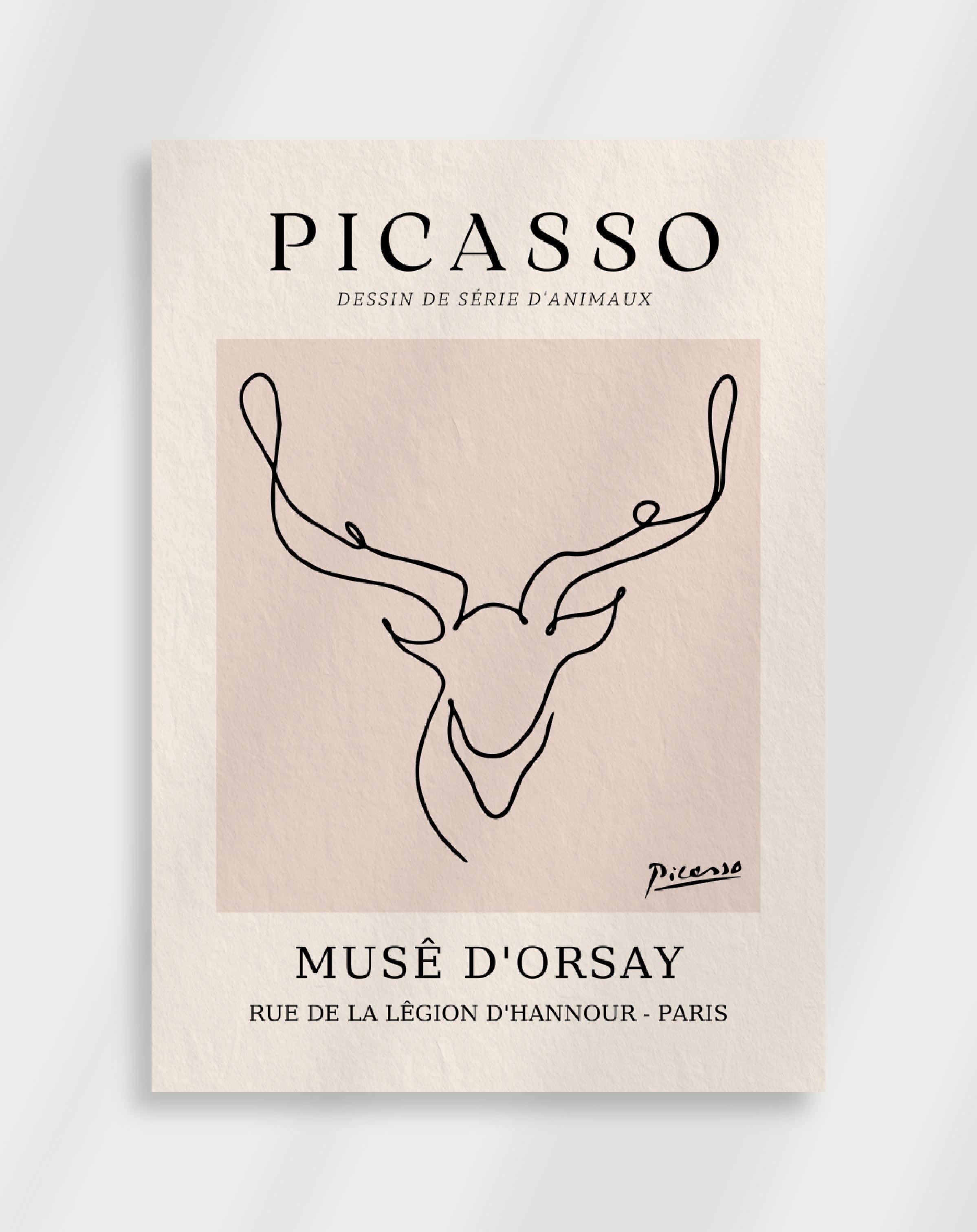 Picasso Moose Art Poster