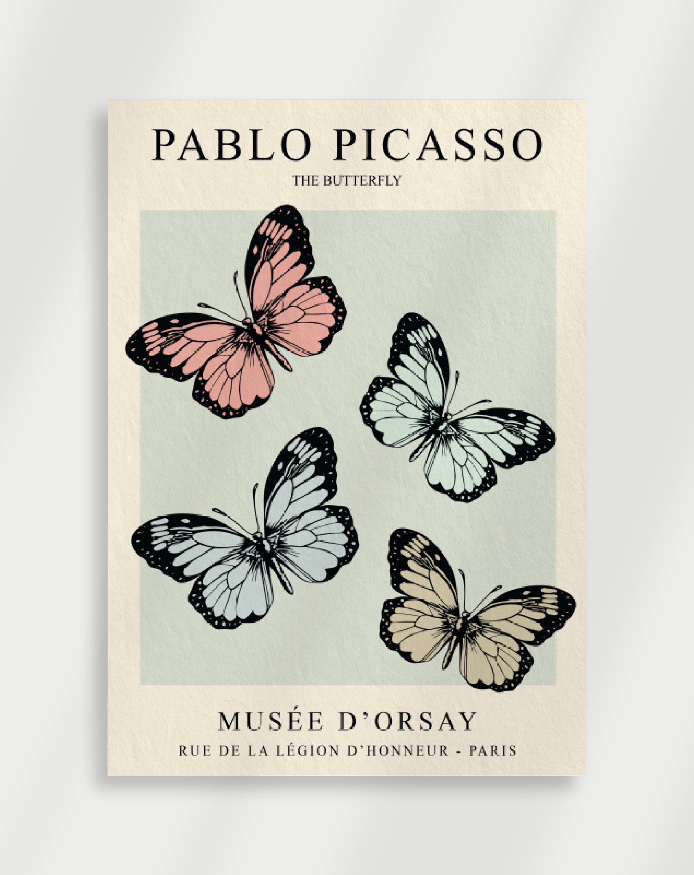 Picasso fjärilar Konst Poster