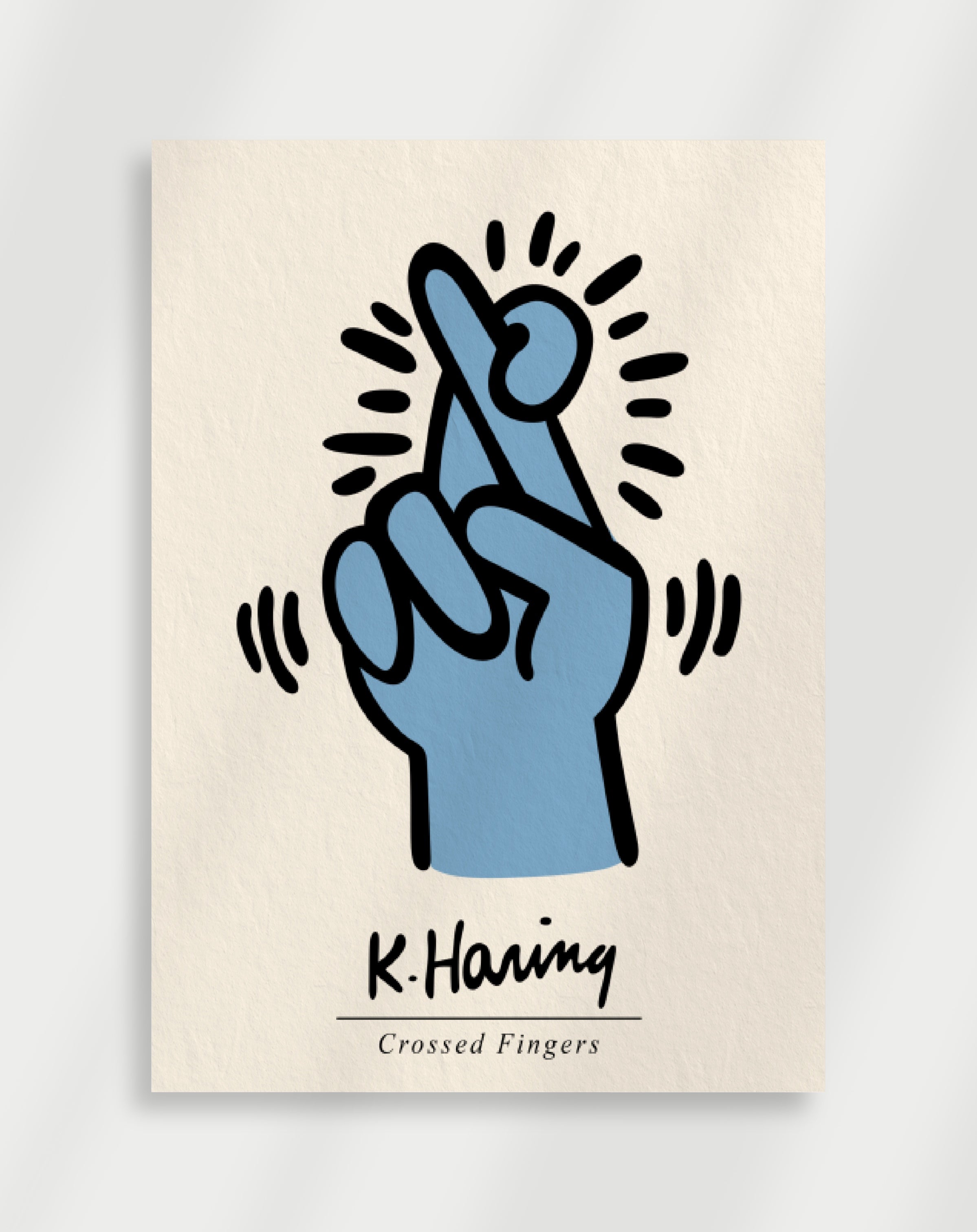 Crossed Fingers Art Poster