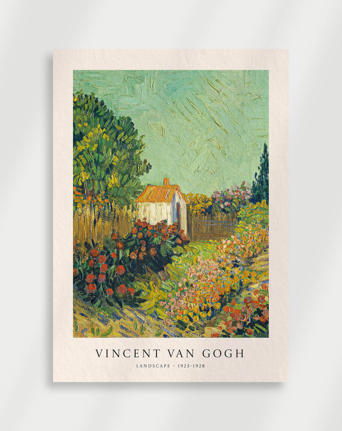 Expressive landscape painting with natural tones and dynamic brushstrokes by Vincent van Gogh