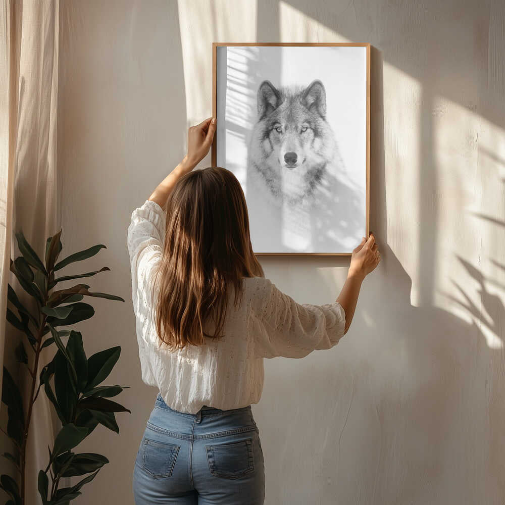 Porträtt av en skogsvarg Poster