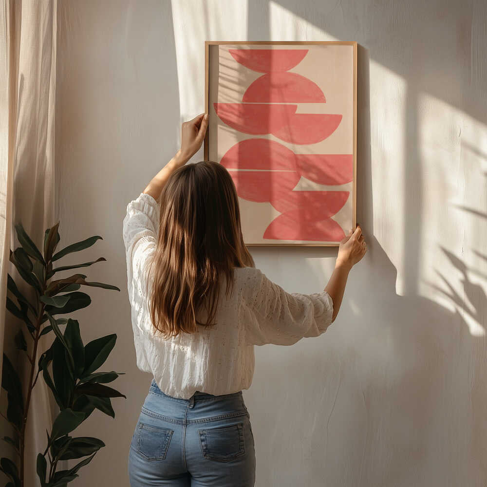 Crimson Symmetry Poster