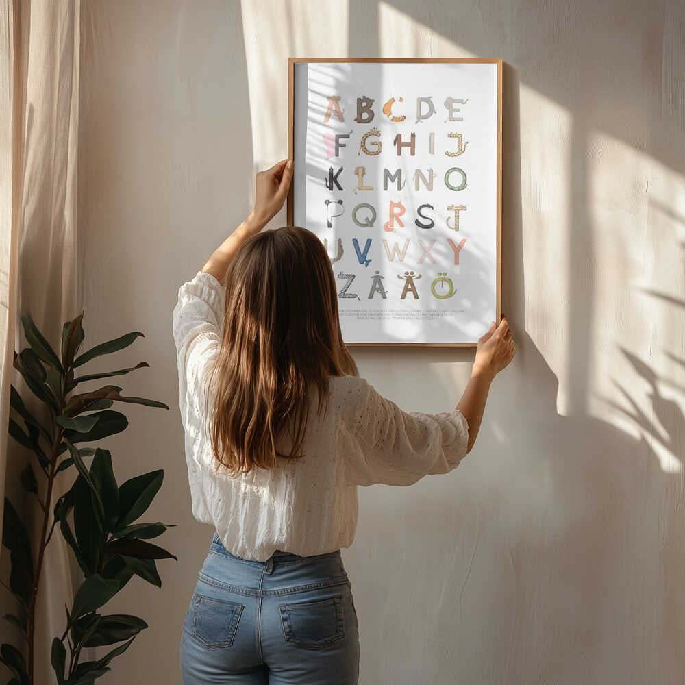 Djurbokstäver Poster