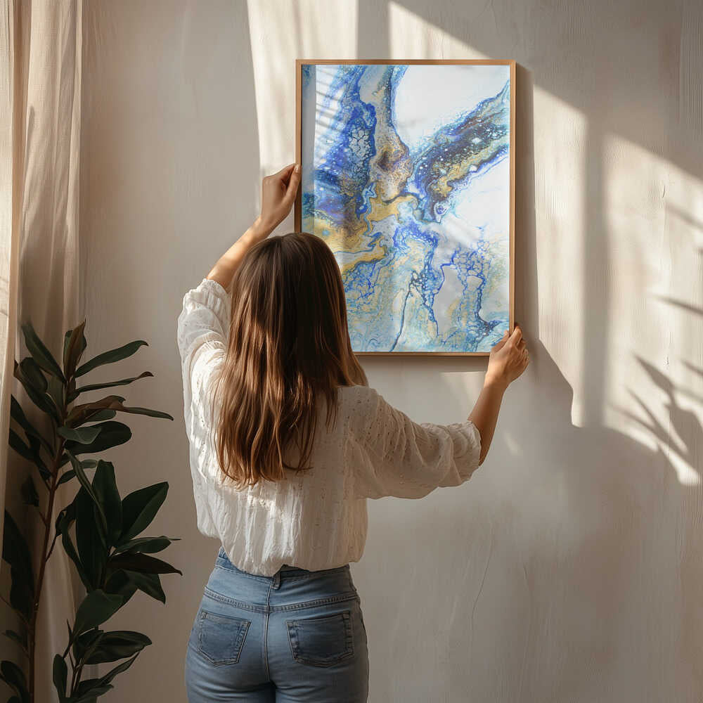 Gyllenblå flödes Poster