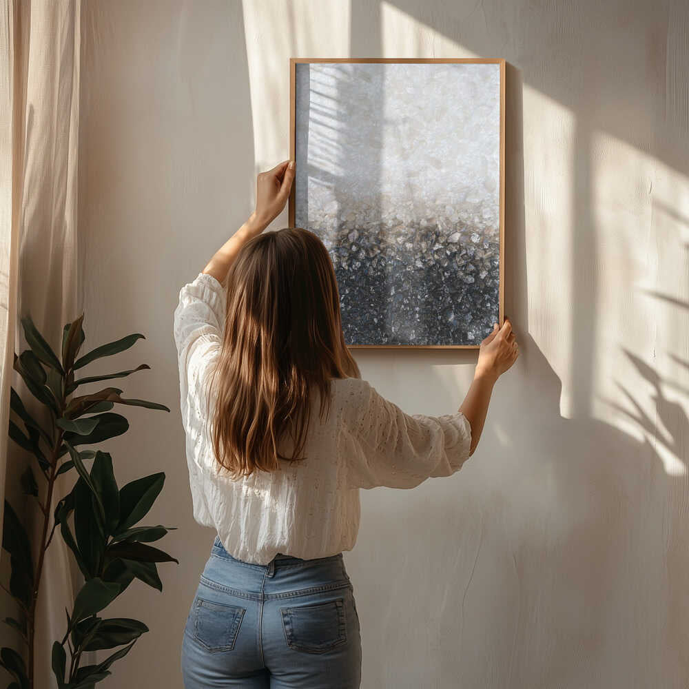 Krossat sten-gradient Poster