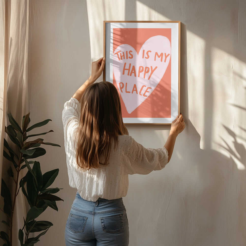 Glad hjärta Poster