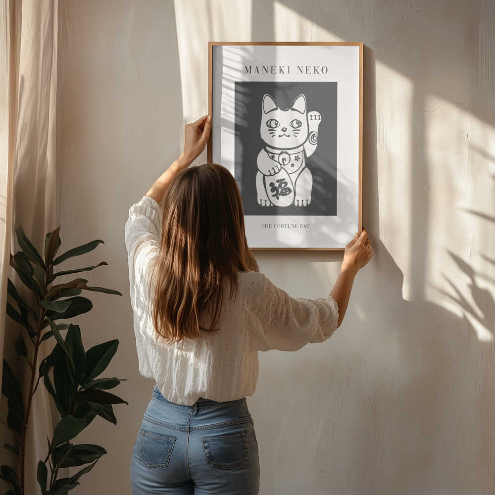 Maneki Neko Lykkekatteplakat