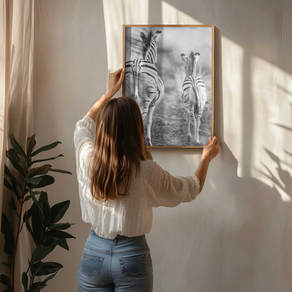 Randig hästs bakdel Poster