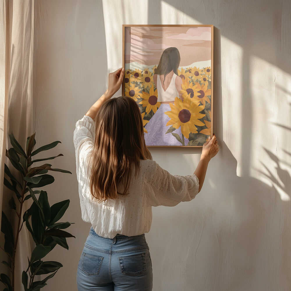 Sunflower Evenings Poster