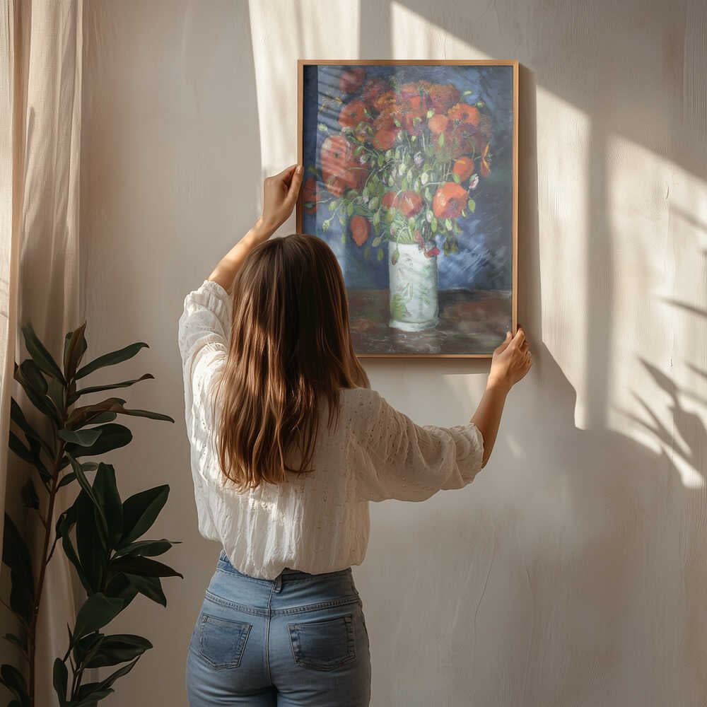 Vincent Van Goghs Vas med vallmo (1886) Poster