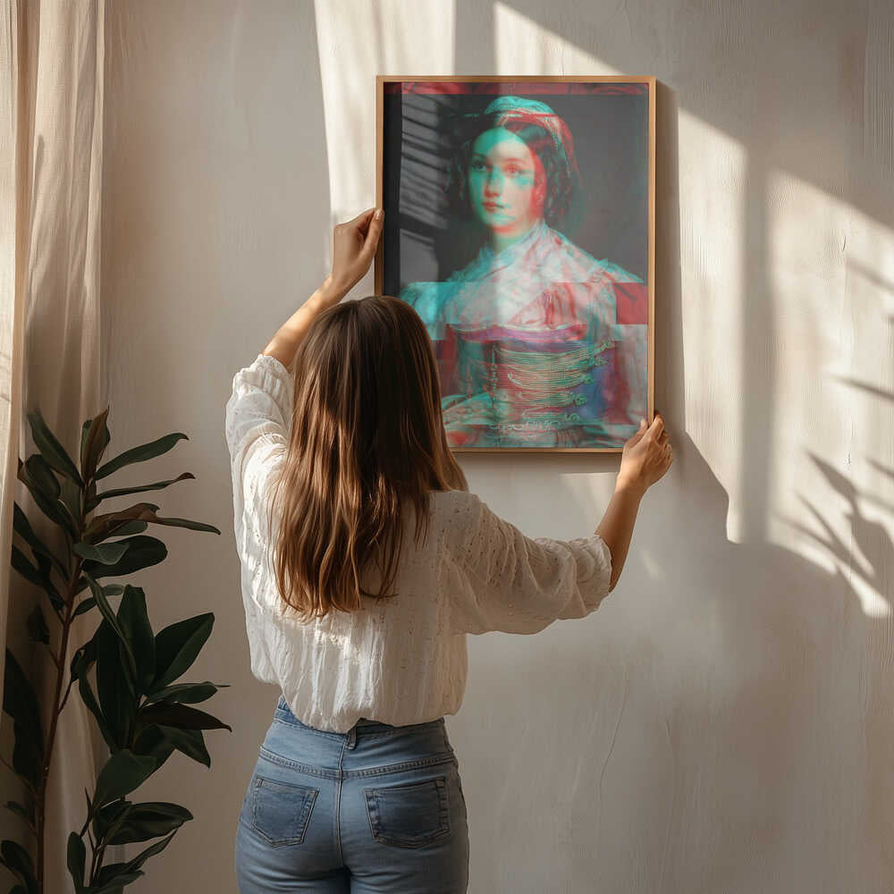 Felaktigt porträtt av kvinna