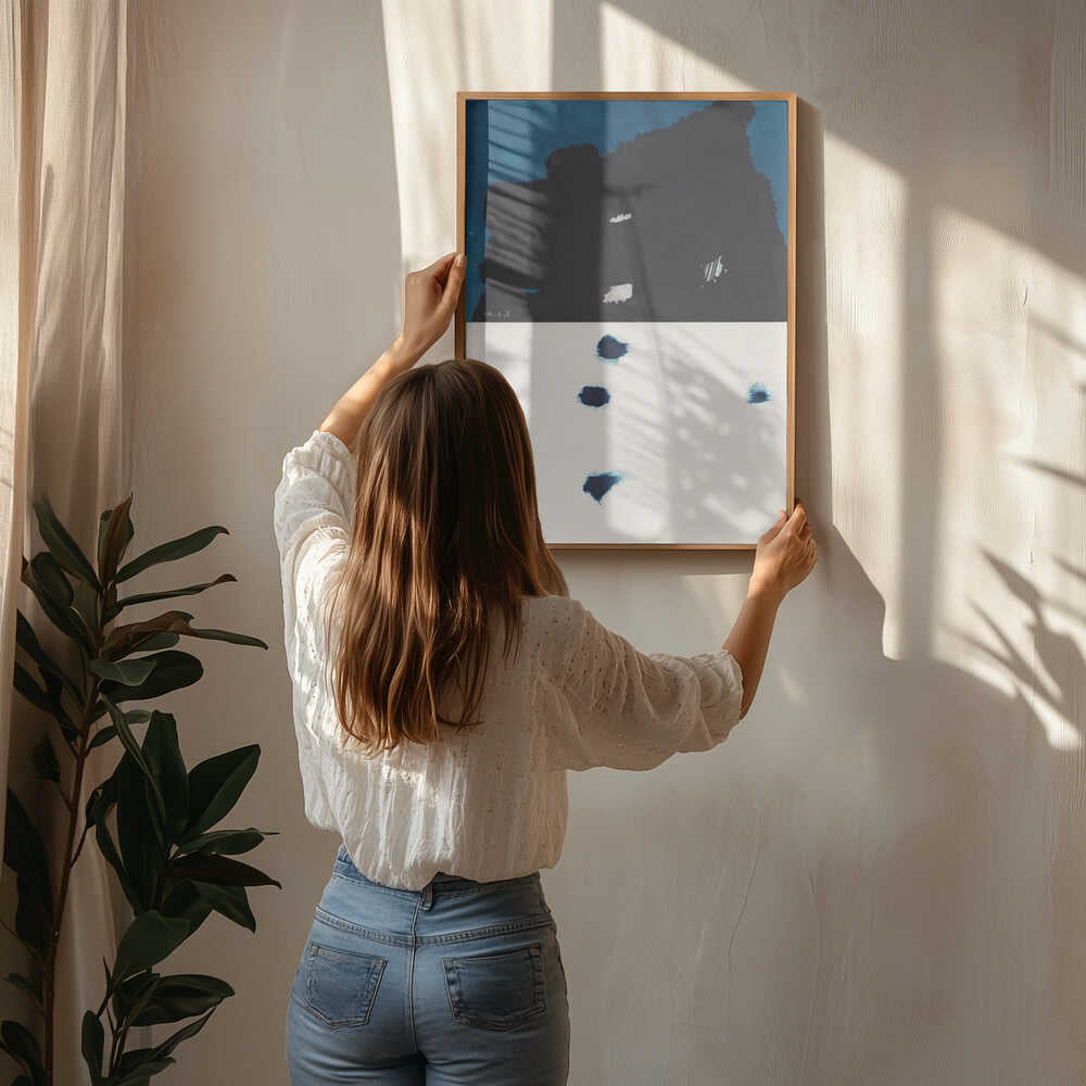 Abstrakt i indigobläck Poster