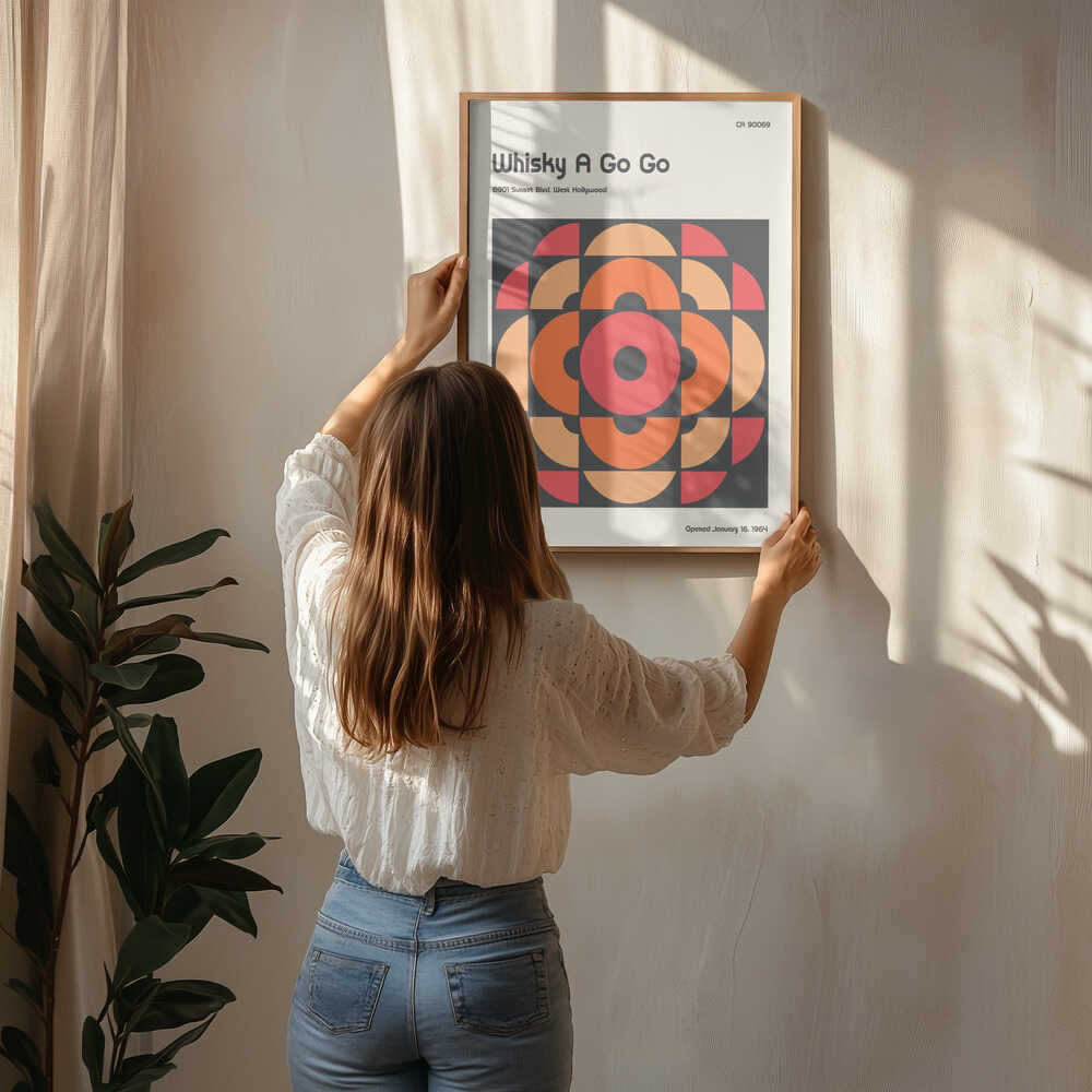 Whisky en Go Go retro Poster