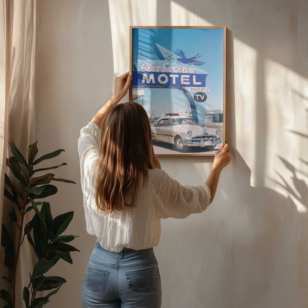 Route 66 Motel Klassisk Plakat