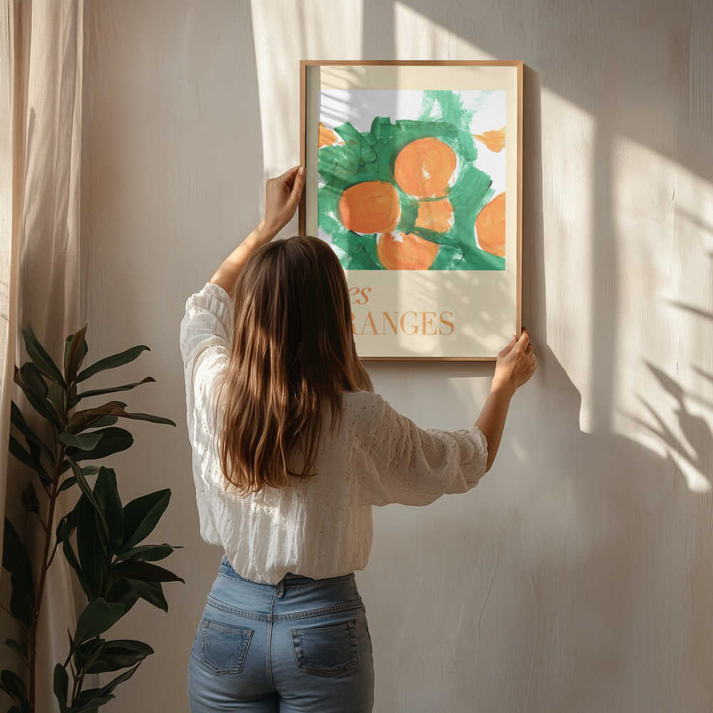 Levande orange studie Poster