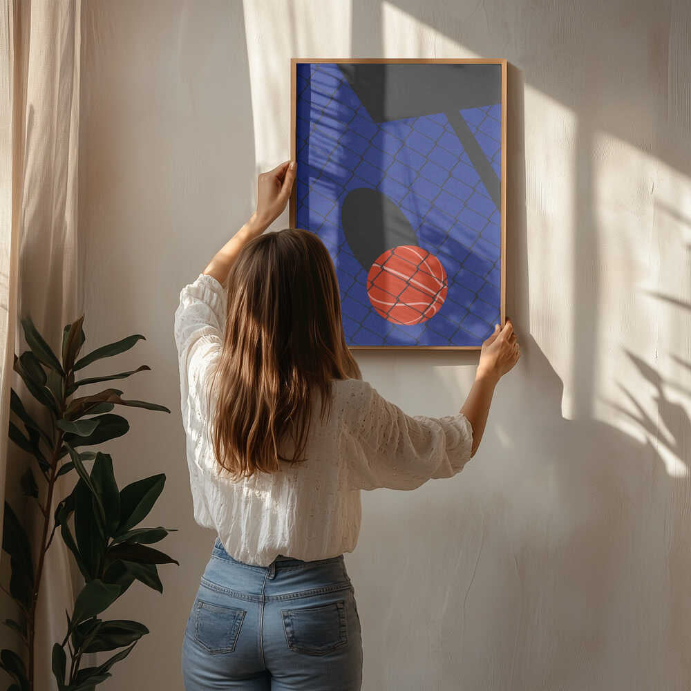 Basketplan på bakgården Poster