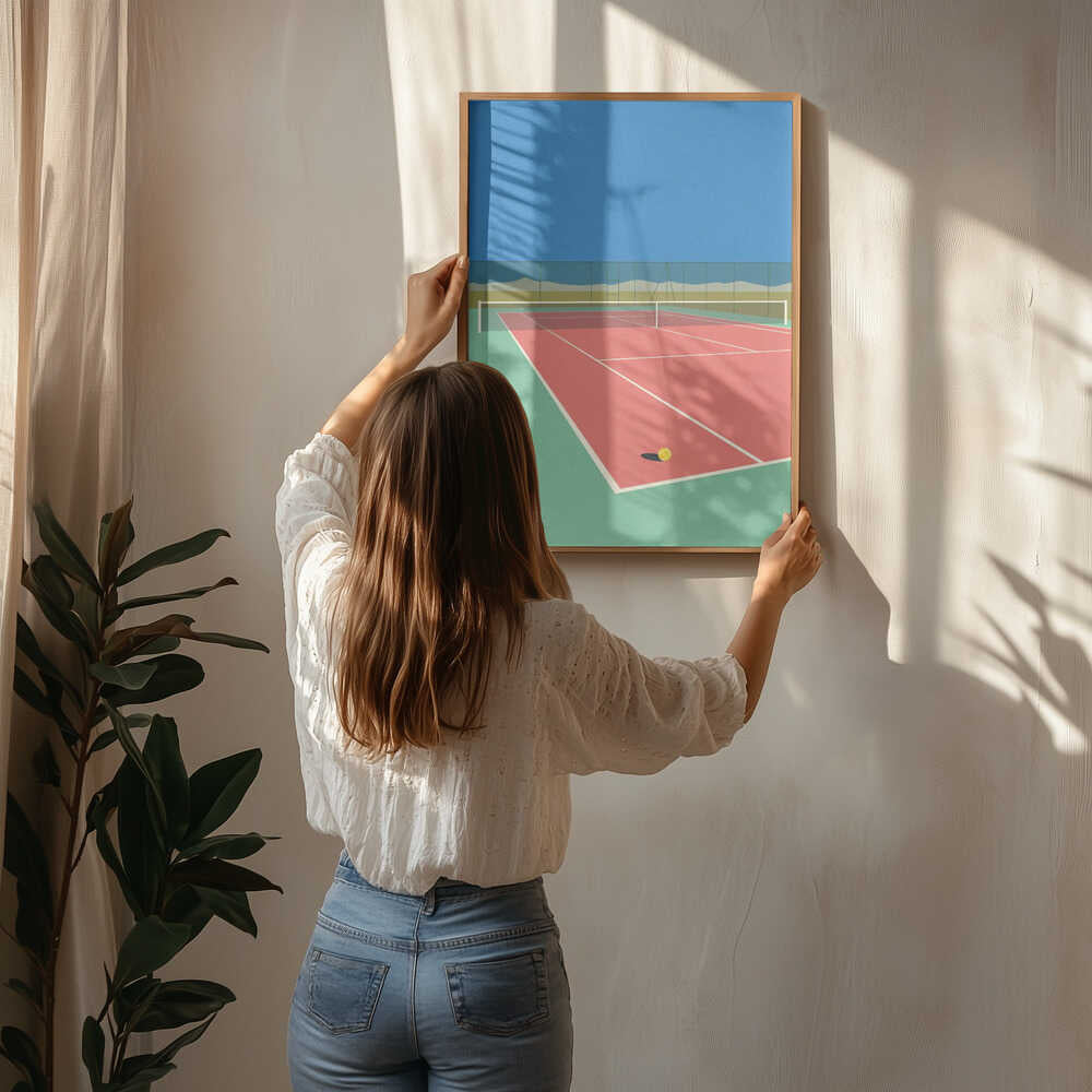 Tennsbana i öknen Poster