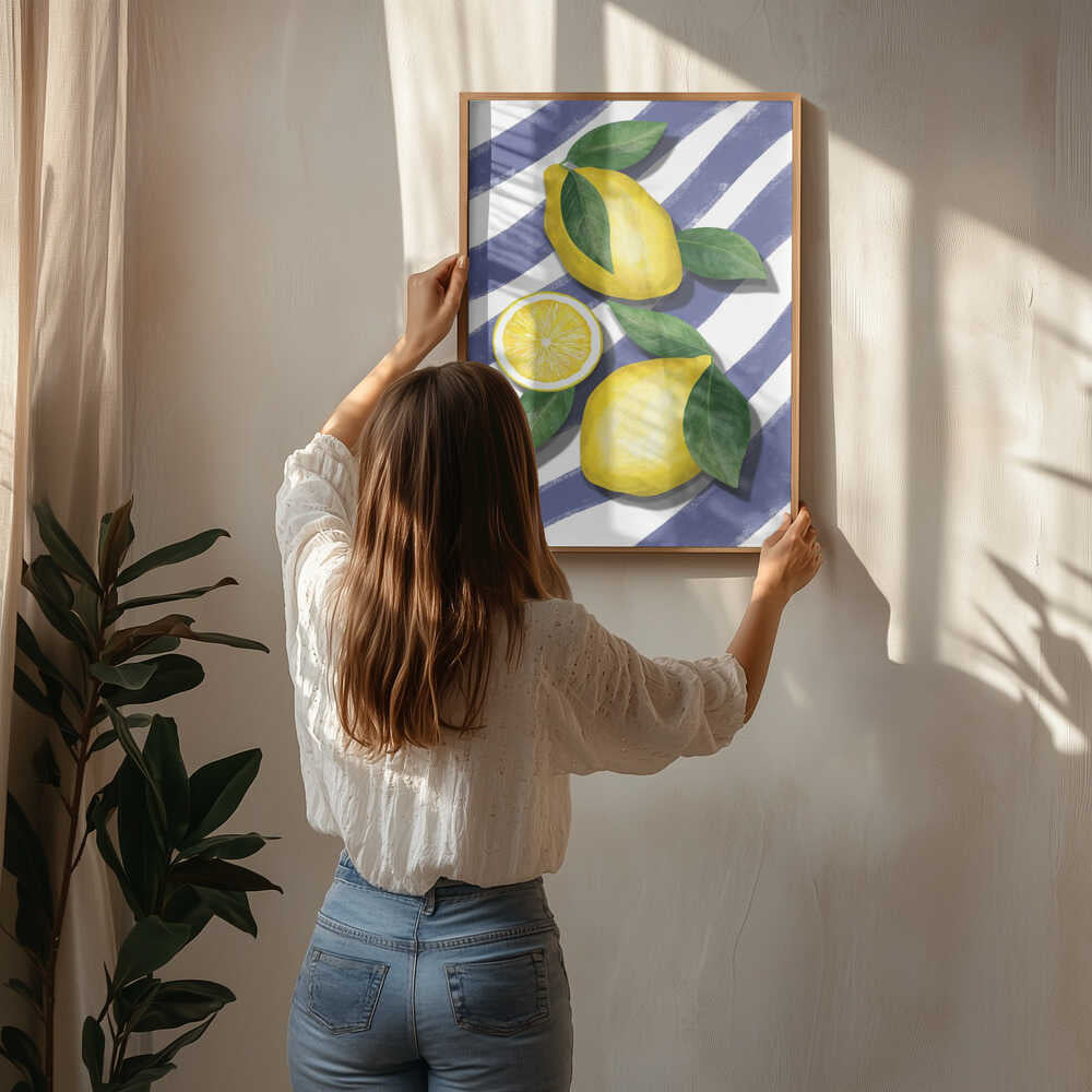 Pigga citronränder Poster
