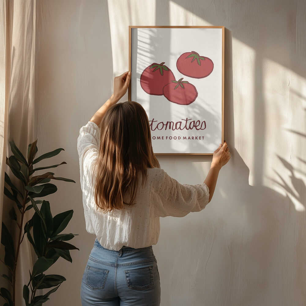 Friske Markeds-tomater Plakat