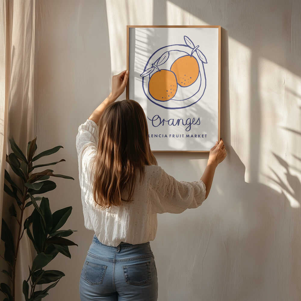 Valencia Marked Appelsiner Plakat