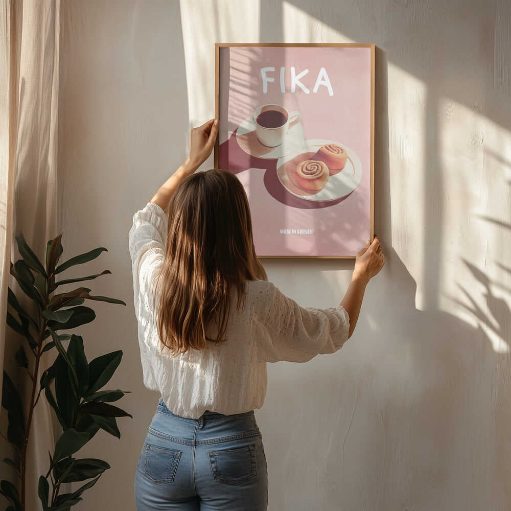 Fika Coffee And Rolls Poster