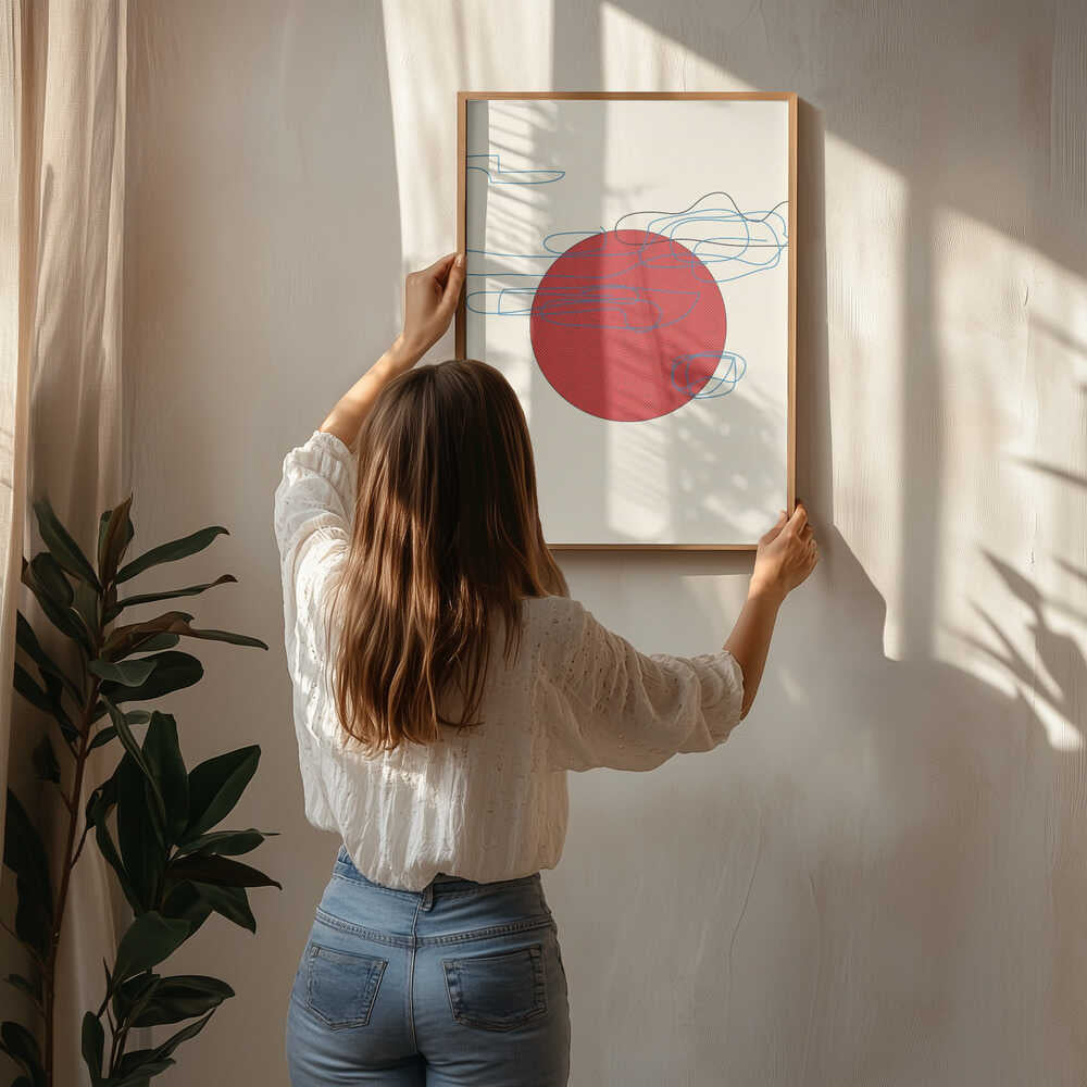 Djärva röda cirklar Poster