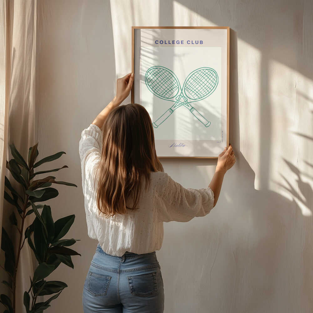 Vintage tennis känsla Poster