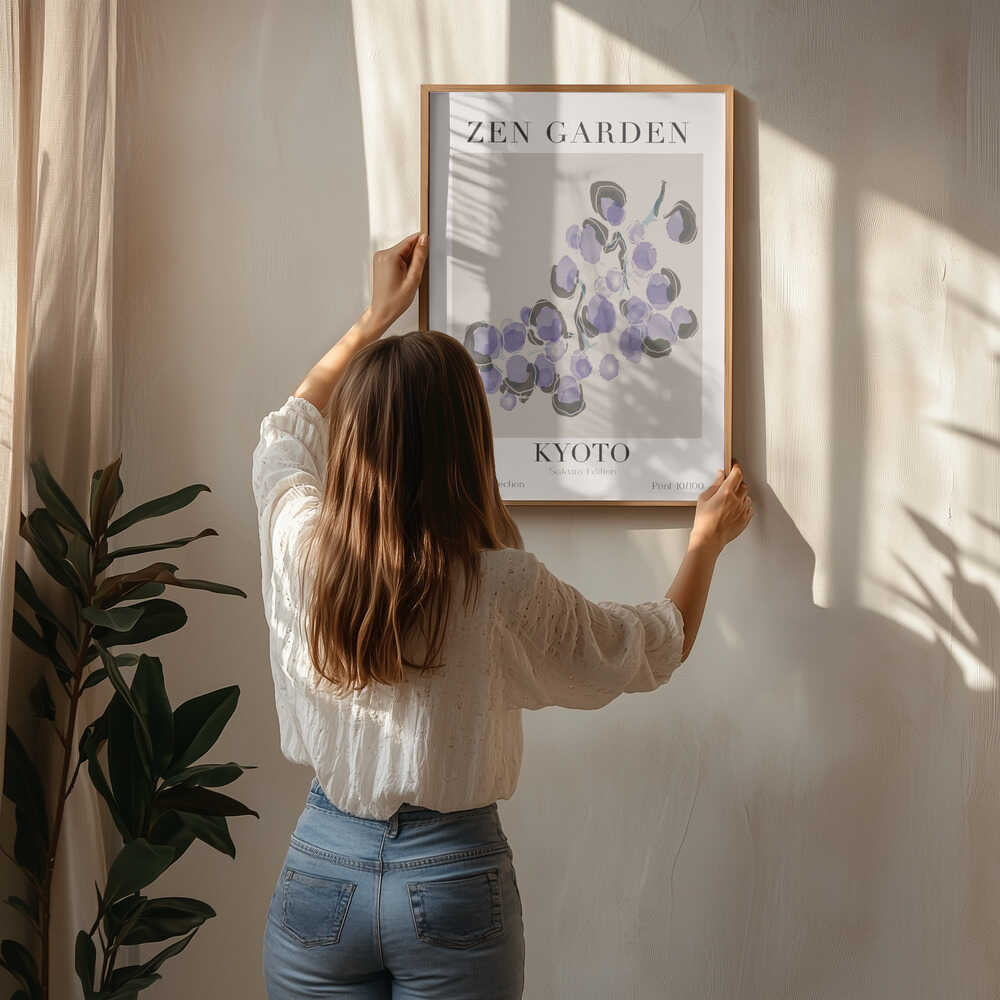 Serene Blomsterlandskab Plakat