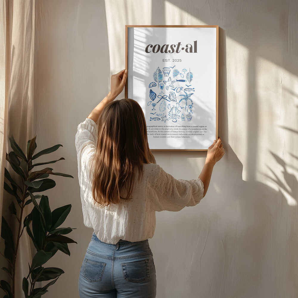 Blå Kustkollektion Poster