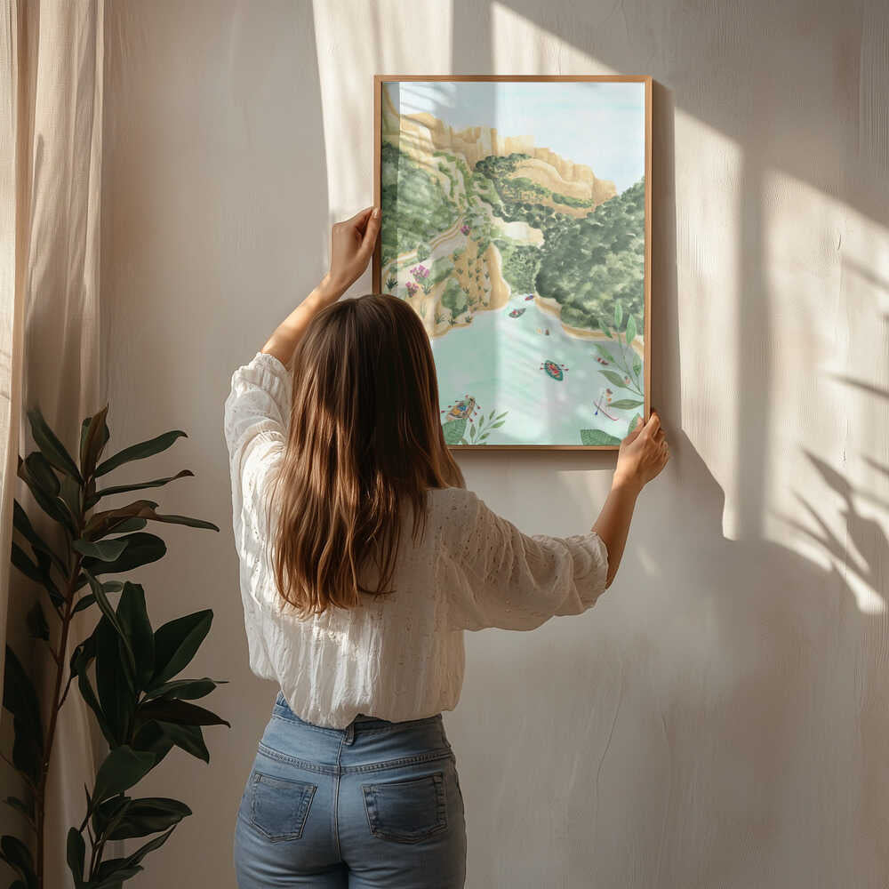 Naturskön kanjonflod Poster