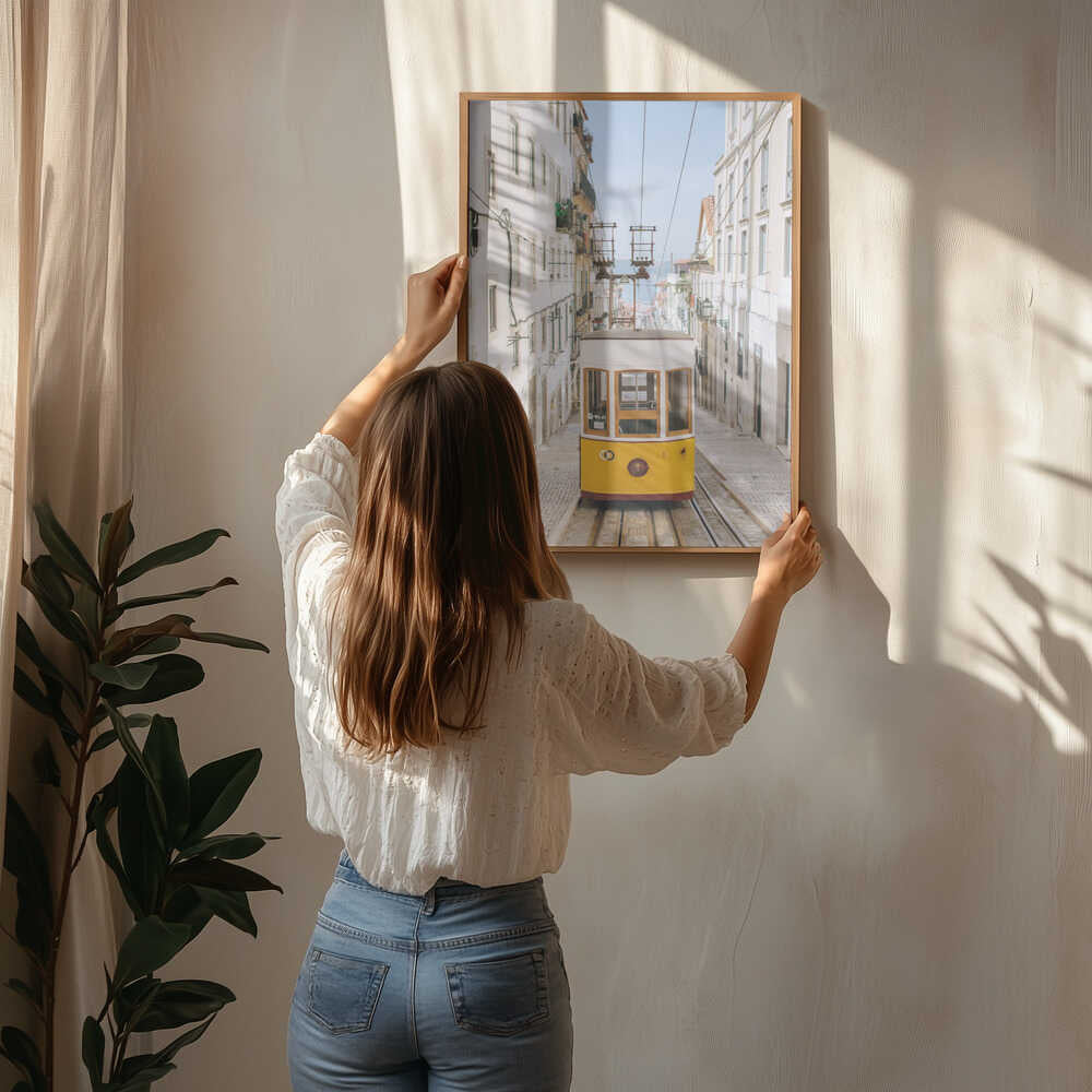 Ikonisk spårvagns från Lissabon Poster