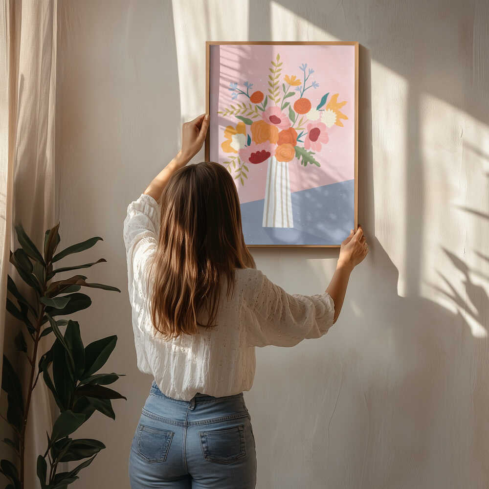 Modern Floral Arrangement Poster