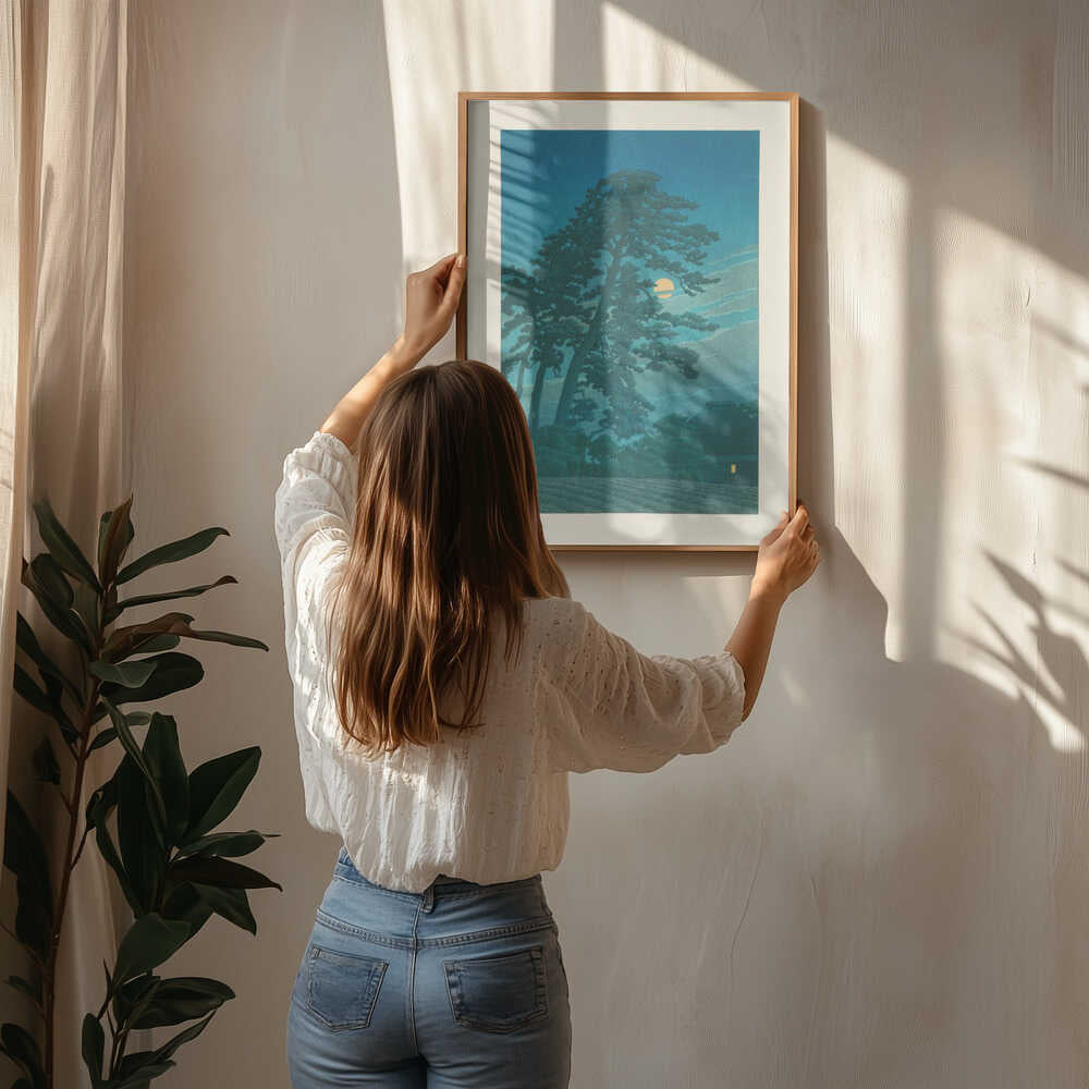Måne ved Magome Plakat