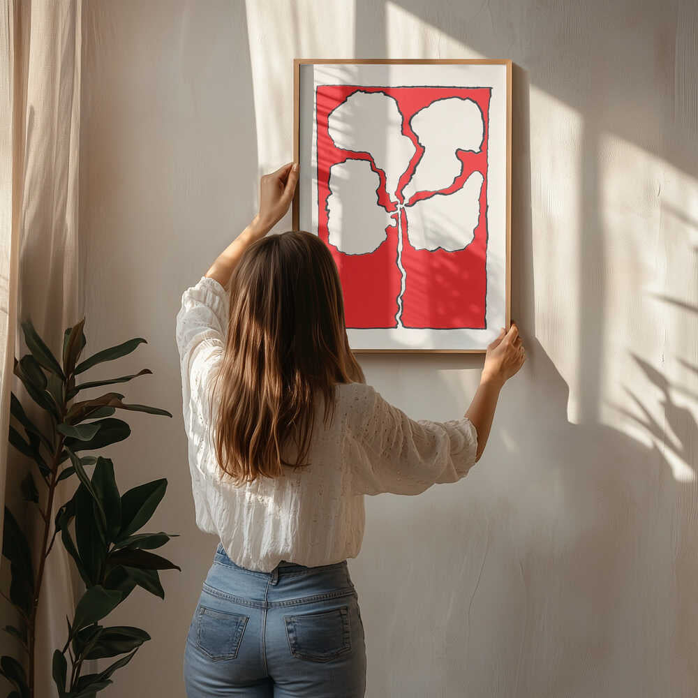 Röda blommor Poster