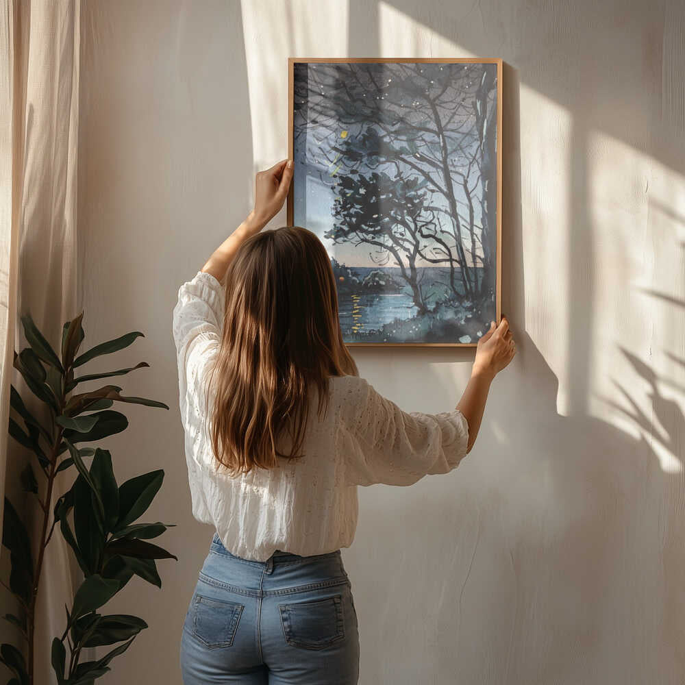 Magisk Natrefleksioner Plakat