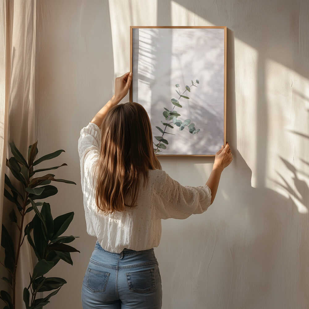 skuggbild av eukalyptusgren Poster