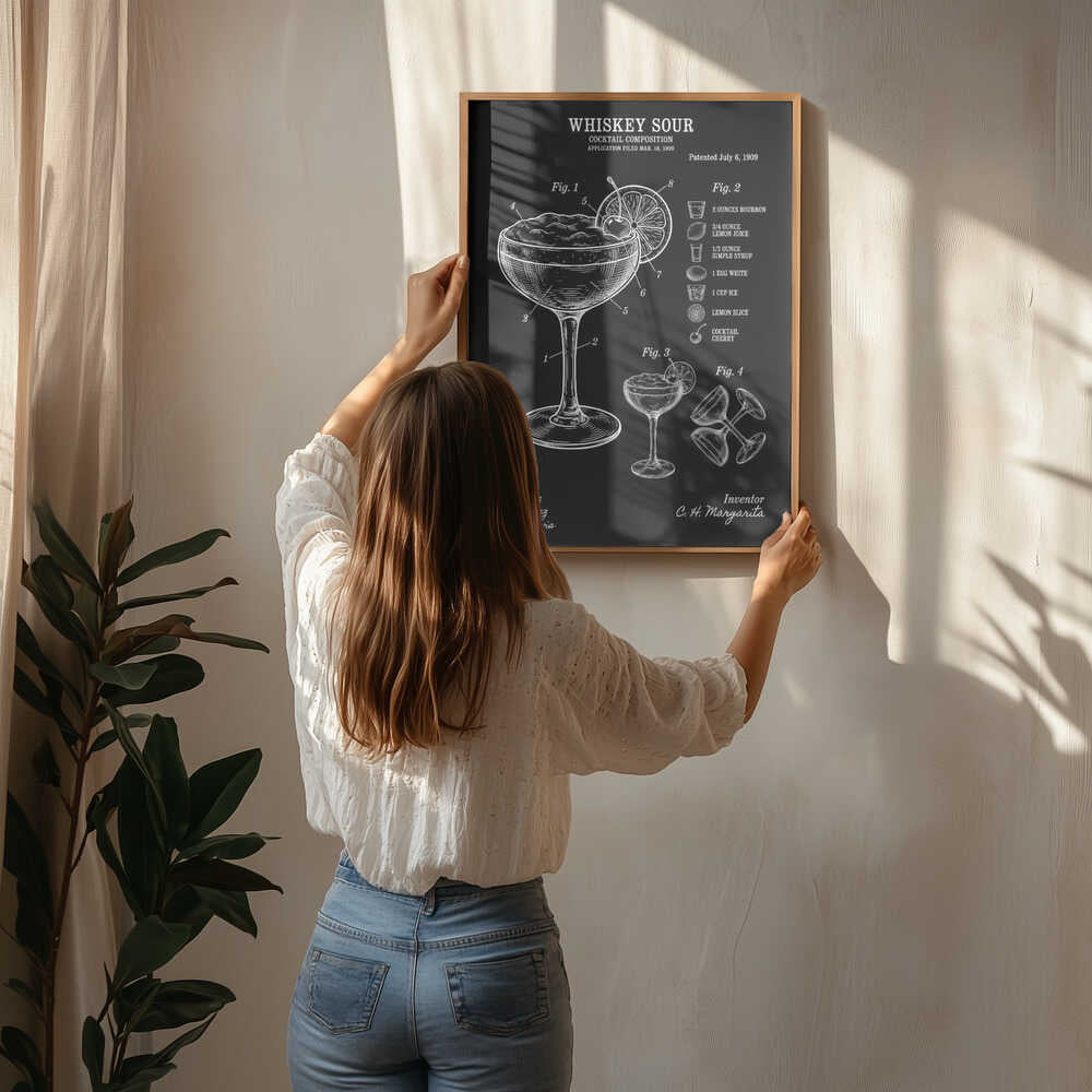 Whiskey Sour Composition Poster