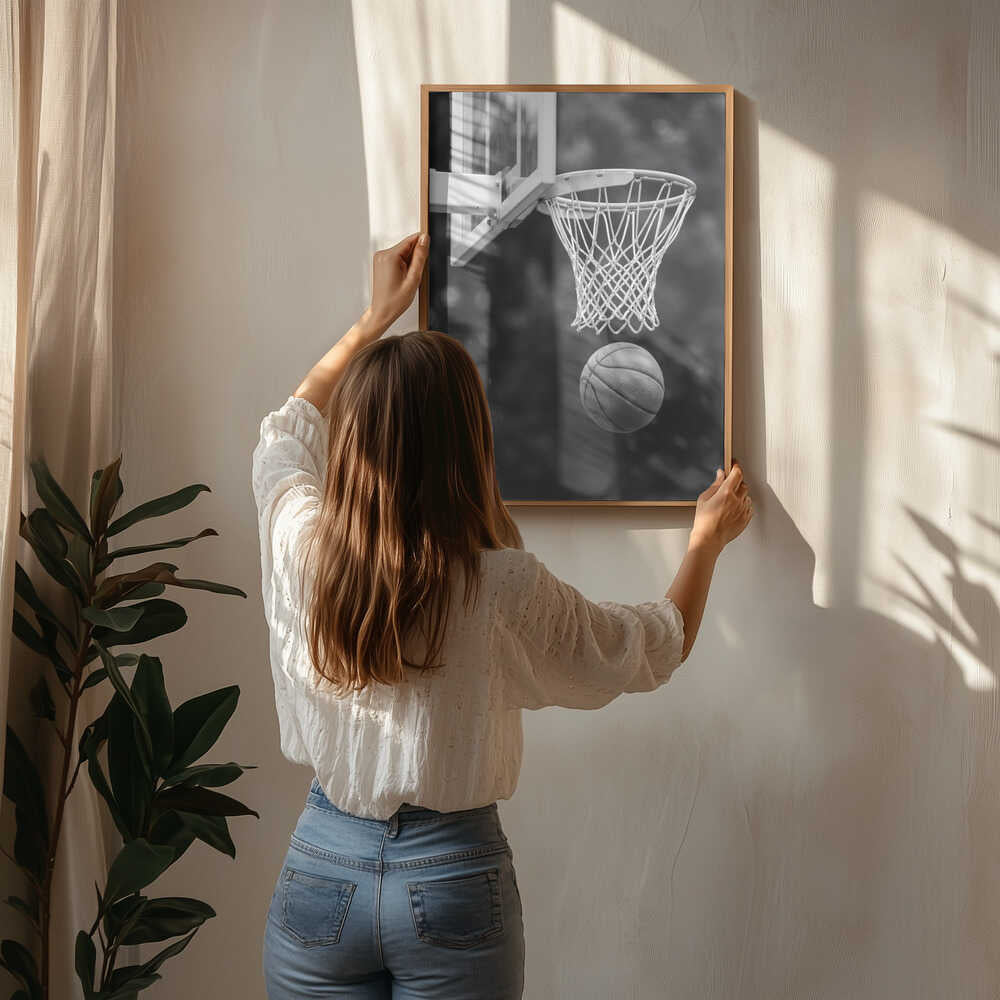 Basketball Hoop Shot Poster
